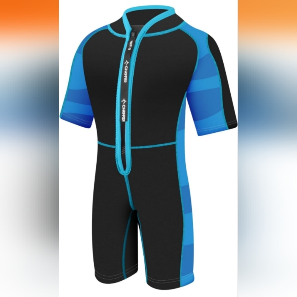 Chriffer Kids Wetsuit (Blk/Blue) NWT D-14